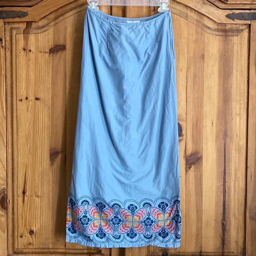 Vintage 90’s Alloy Dusty Blue Boho Mandala Maxi Skirt